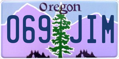 OR license plate 069JIM