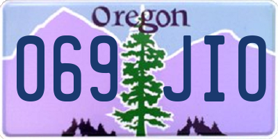 OR license plate 069JIO