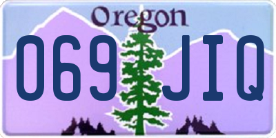 OR license plate 069JIQ