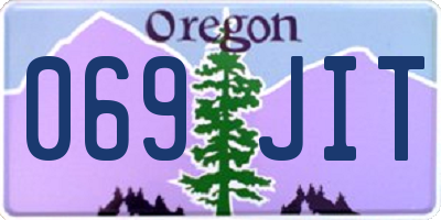 OR license plate 069JIT