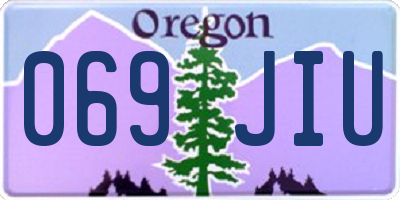 OR license plate 069JIU