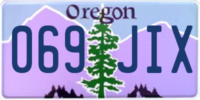 OR license plate 069JIX