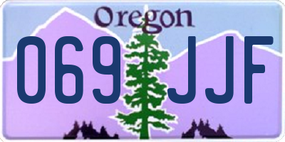 OR license plate 069JJF