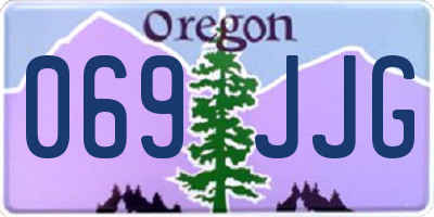 OR license plate 069JJG