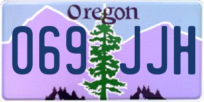 OR license plate 069JJH