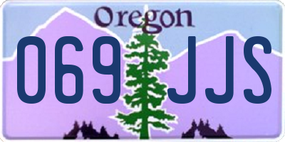 OR license plate 069JJS