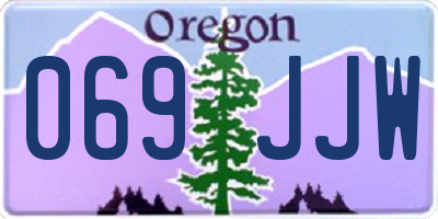 OR license plate 069JJW