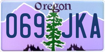 OR license plate 069JKA