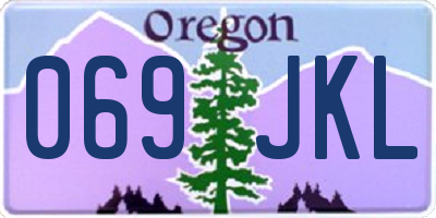OR license plate 069JKL