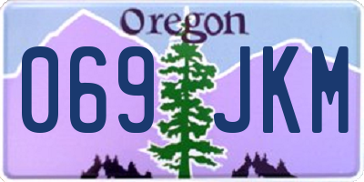 OR license plate 069JKM