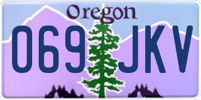 OR license plate 069JKV