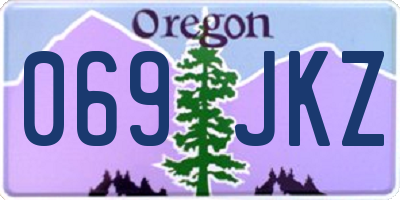 OR license plate 069JKZ