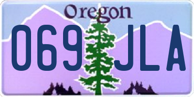 OR license plate 069JLA