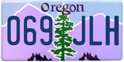 OR license plate 069JLH