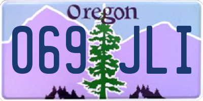 OR license plate 069JLI