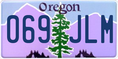 OR license plate 069JLM