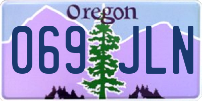 OR license plate 069JLN