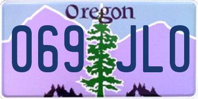 OR license plate 069JLO