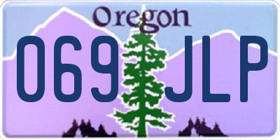 OR license plate 069JLP