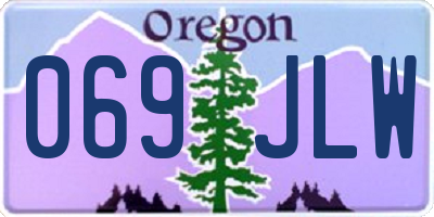 OR license plate 069JLW