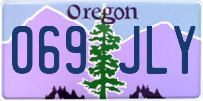 OR license plate 069JLY
