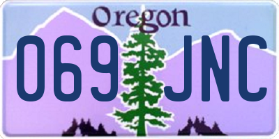 OR license plate 069JNC