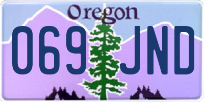 OR license plate 069JND