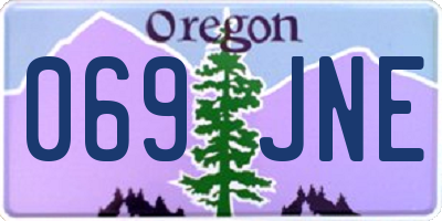 OR license plate 069JNE