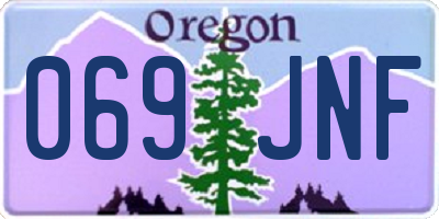 OR license plate 069JNF