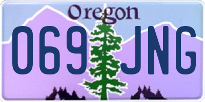 OR license plate 069JNG