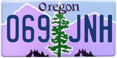 OR license plate 069JNH