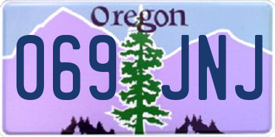 OR license plate 069JNJ