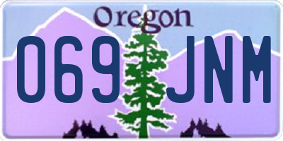 OR license plate 069JNM