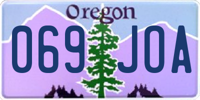 OR license plate 069JOA