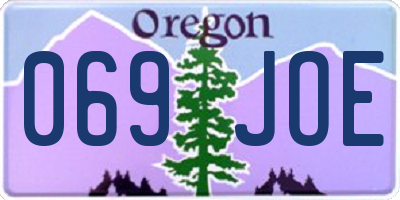 OR license plate 069JOE
