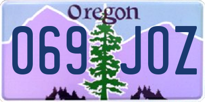 OR license plate 069JOZ