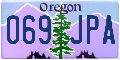 OR license plate 069JPA