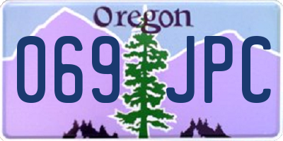 OR license plate 069JPC