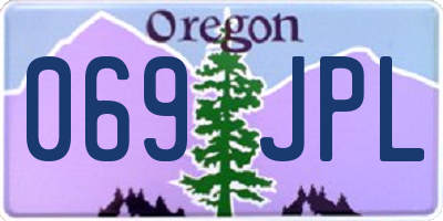 OR license plate 069JPL