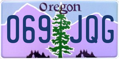 OR license plate 069JQG