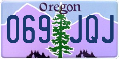 OR license plate 069JQJ