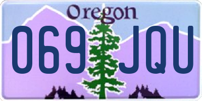 OR license plate 069JQU