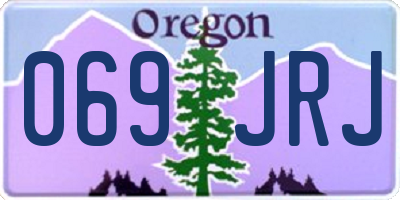 OR license plate 069JRJ