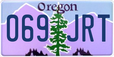 OR license plate 069JRT