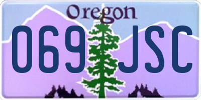 OR license plate 069JSC