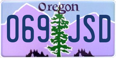 OR license plate 069JSD