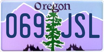 OR license plate 069JSL