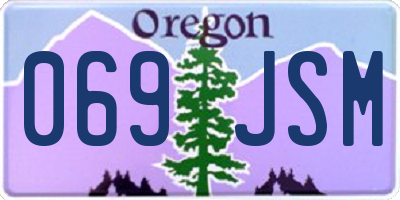 OR license plate 069JSM