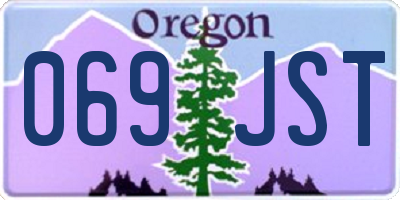 OR license plate 069JST