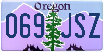 OR license plate 069JSZ